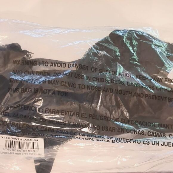 Frederick’s of Hollywood Eloise Underwire Full Figure Bra Black NWT Size 34D - Picture 4 of 4